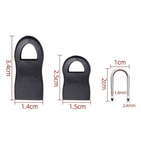 10st Universal Blixtlåsförlängare Glidbyte Reparationshuvud 10pcs Small