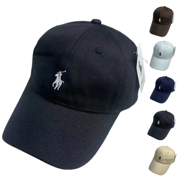 Polo Cap Män Kvinnor Baseball Unisex Klassisk Snapback Justerbar Trucker Hat Gåvor Black White Label