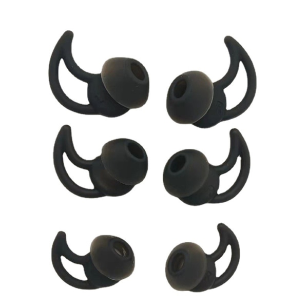 6 st In-Ear Hörlurstipsöverdrag Bose Soundsport Qc20 Qc20i Ie2 Ie3 Black