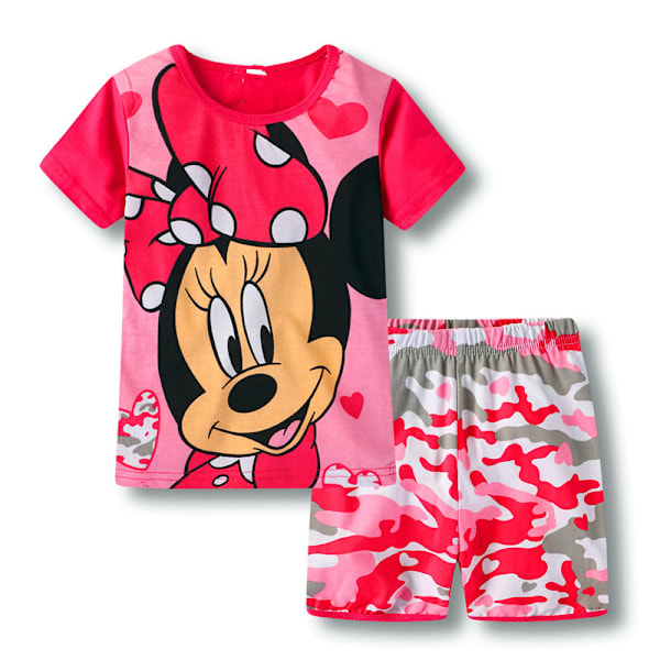 Minnie Barn Pojkar Flickor Kortärmade Toppar + Shorts Pyjamas Set Nattkläder Sovkläder #7 120cm