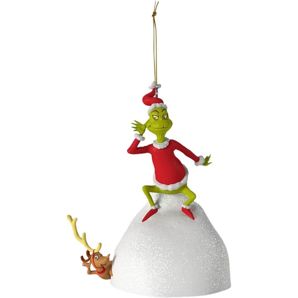 1 st Hängande Resin Ornament Grinch Juldekoration B