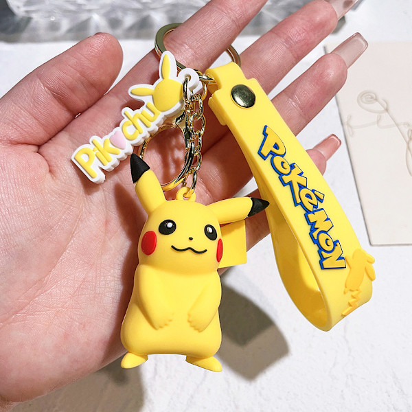 3D Nyckelring Väska Tillbehör Pikachu Squirtle Charmander Psyduck #6