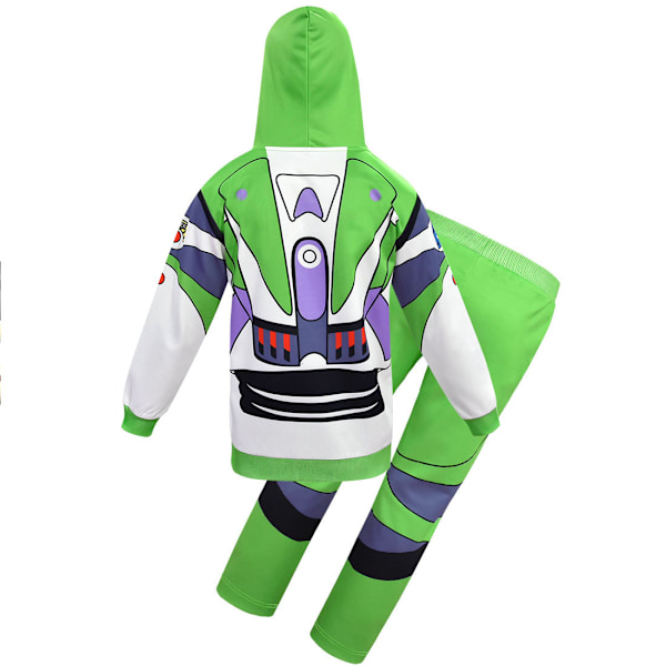 Buzz Lightyear Toy Story Barn Pojkar Party Cosplay Kostym Hoodie Maskerad 140cm