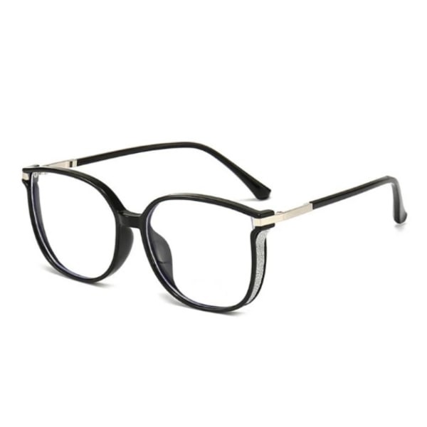 Dame Herre Anti Blåt Lys Blokerende Læsebriller Retro Runde 2.5 3.0 3.5 4.0 Bright black 250
