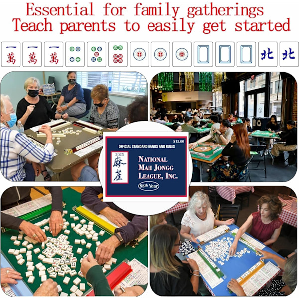4 KPL Mahjong Pistetaulukko Säännöt Kortti Mahjong Ohjeet Standardikäsi 4PCS