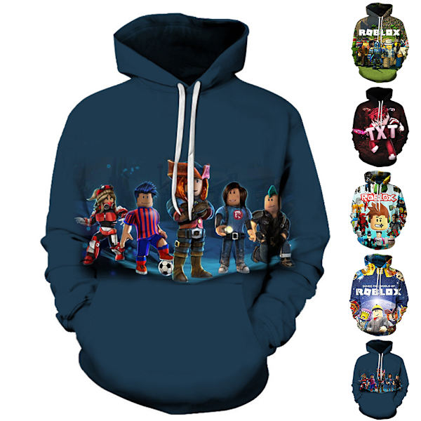 ROBLOX Hoodiejacka för Pojkar, Långärmad med Huva D 150cm