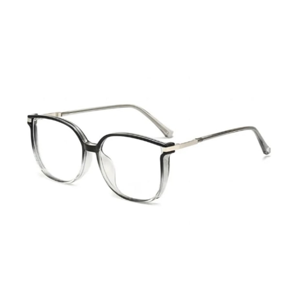 Dame Herre Anti Blåt Lys Blokerende Læsebriller Retro Runde 2.5 3.0 3.5 4.0 Gradual Black 350