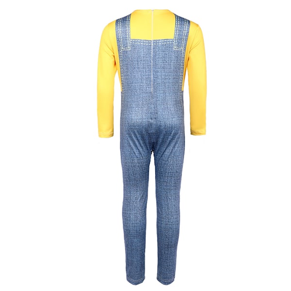 Minions Cosplay Jumpsuit Halloween Karneval Bodysuit Kostymfest Fancy Dress för Barn 110cm