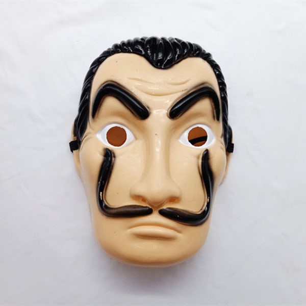 Salvador Dali La Casa De Papel Cosplay Money Heist Jumpsuit Mask FaceMask OneSize