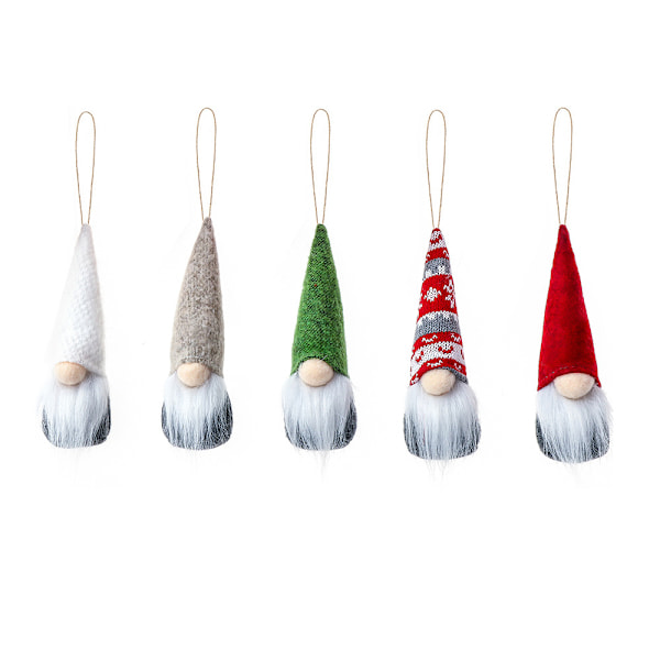 5-pack Julgran Hängande Tomte Plysch Gonk Dockor 2