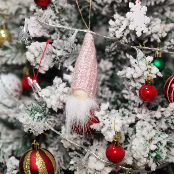 5-pack Julgran Hängande Tomte Plysch Gonk Dockor 2