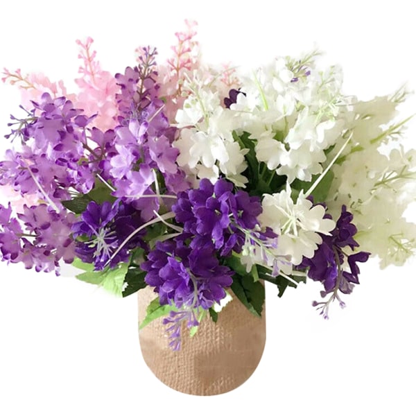 Hem Restaurang Trädgård Falska blommor Konstgjord hyacintbukett White