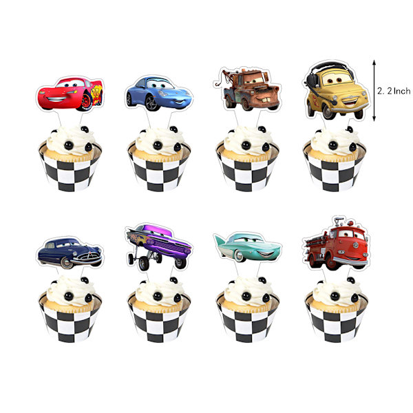 Racing Car Bursdagsselskap Dekor Ballonger Banner Kaketopp Barn
