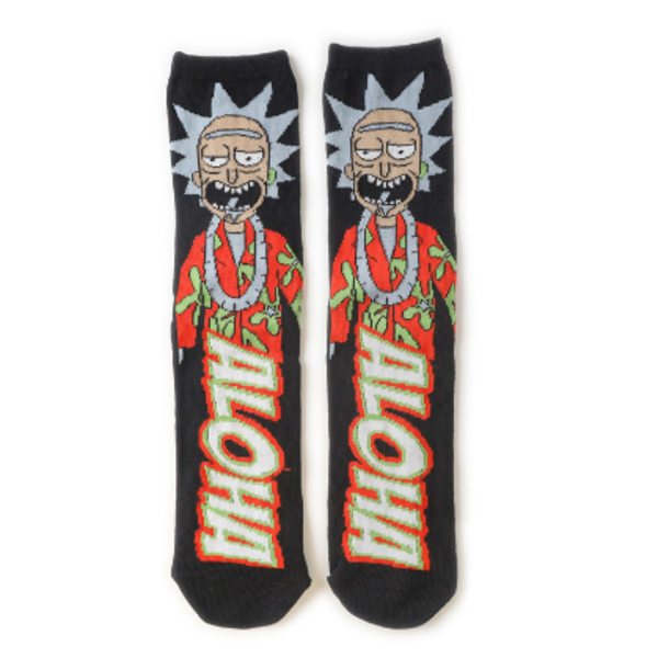 1 par tegneserie Rick og Morty karakter bomuldsstrømper afslappet D