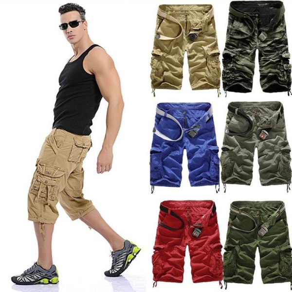 Herr Cargo Shorts Militär Combat black&white 29