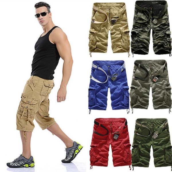 Man Cargo Shorts Military Combat grey