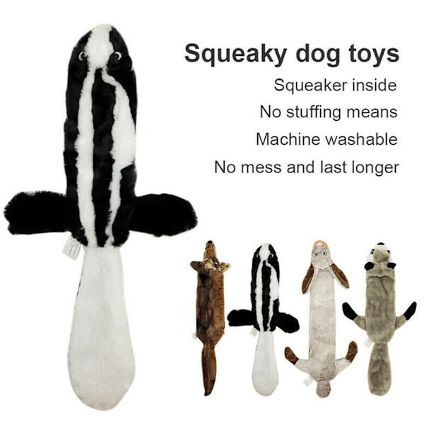 Plush Hundeleksak Odestrukterbar Husdjur Valp Ljud Tugga Kvittra Rabbit