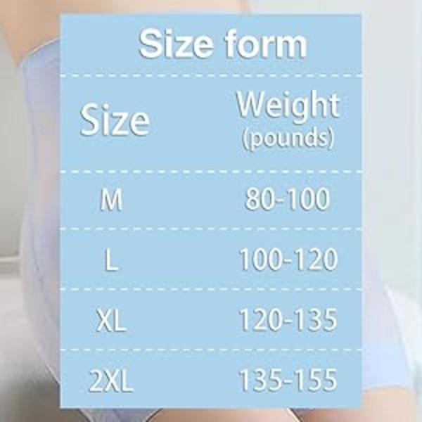 Kvinnors hög midja Body Shaper Magkontroll Trosor Shapewear light blue XL