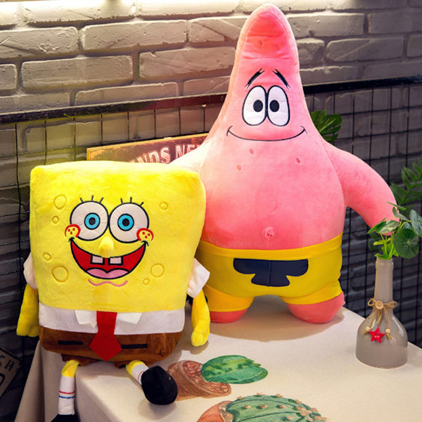 Cartoon Spongebob Squarepants Fyllda Plyschdjur Docka Mjuka Leksaker Docka Julgåva 35cm A 35cm