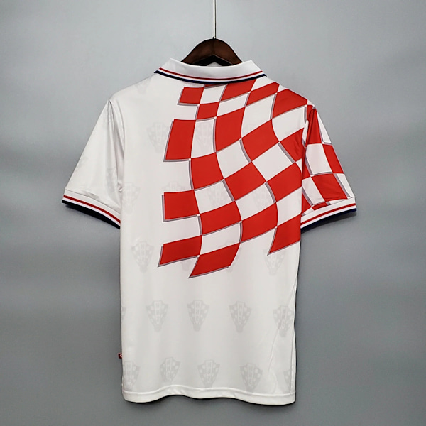 Retro KROATIEN 1998 HEMMATRÖJA Fotbollströja L