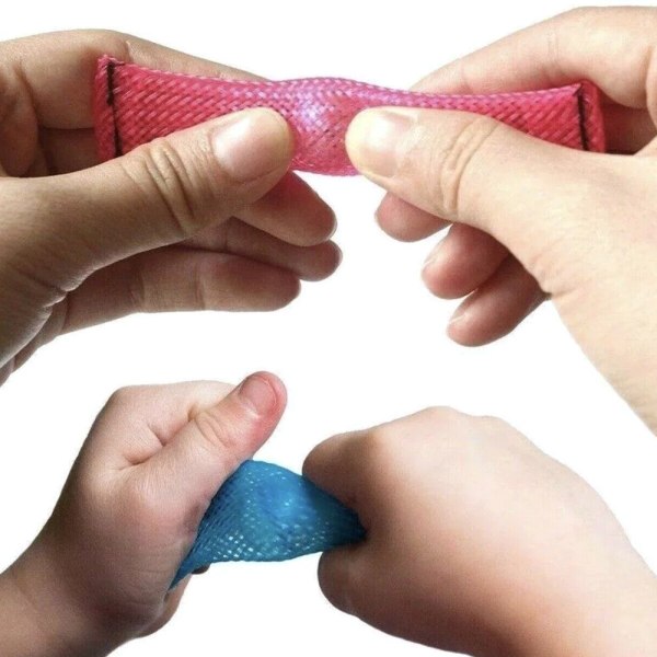 Mesh & Marble Fidget Toy Stress Relief Toy Lugnande Sensorisk Pink