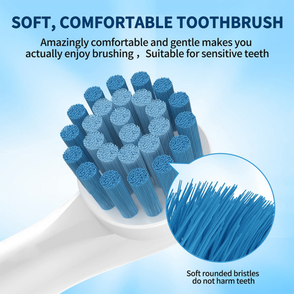 4st elektriskt tandborsthuvud sb17a/18a/20a/eb-50a/60a för oral EB-17S