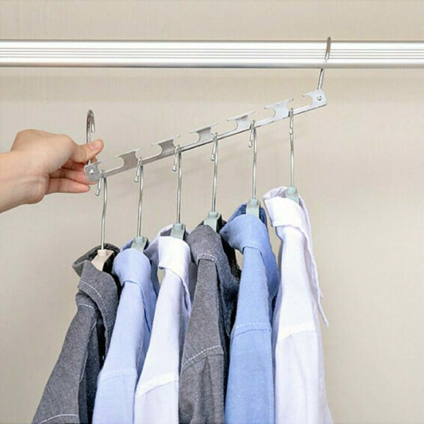 6 stk. Magiske Bøjlekroge Pladsbesparende Frakke Skab Garderobe Organisatorer 6Pcs