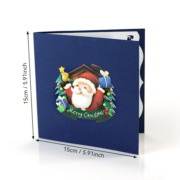 Julenissen pynter juletre 3D Pop Up-kort, en herlig juleoverraskelse