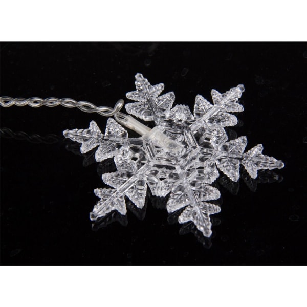 3,5M 96LED Fairy Ljuss Gardin Snowflake Jul Heminredning Warm White