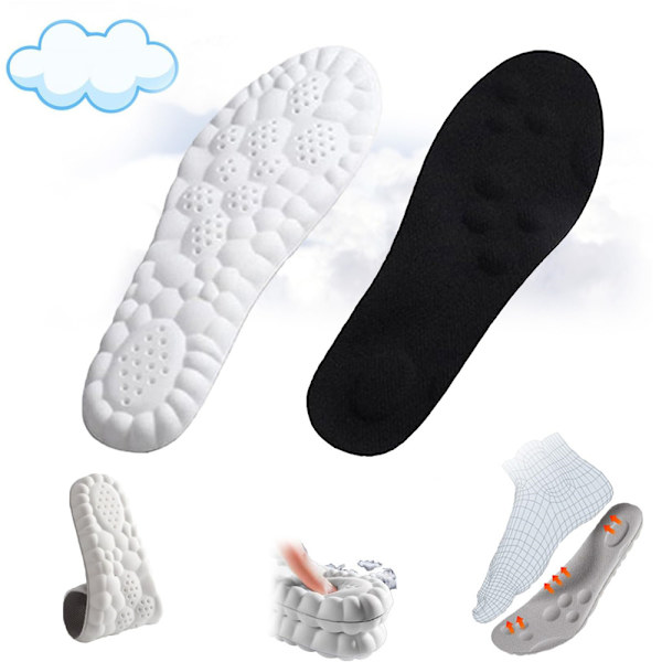 4D CLOUD TECHNOLOGY Innersulor för Vandringsträning Andningsbara Black 39-40