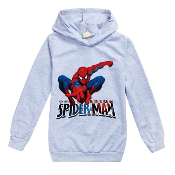 Spider-Man Barn Hoodie Jacka Kavaj Långärmad Huvad Topp grey 140cm