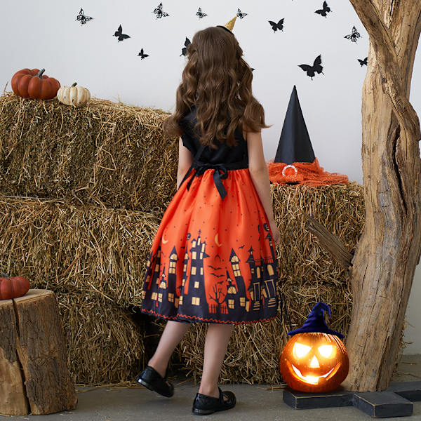 Halloween kostume til piger Cosplay Børneudklædning + Taske 140cm