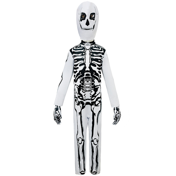 3D Skjelett Skummel Halloween Jumpsuit Cosplay Party Kostymer M