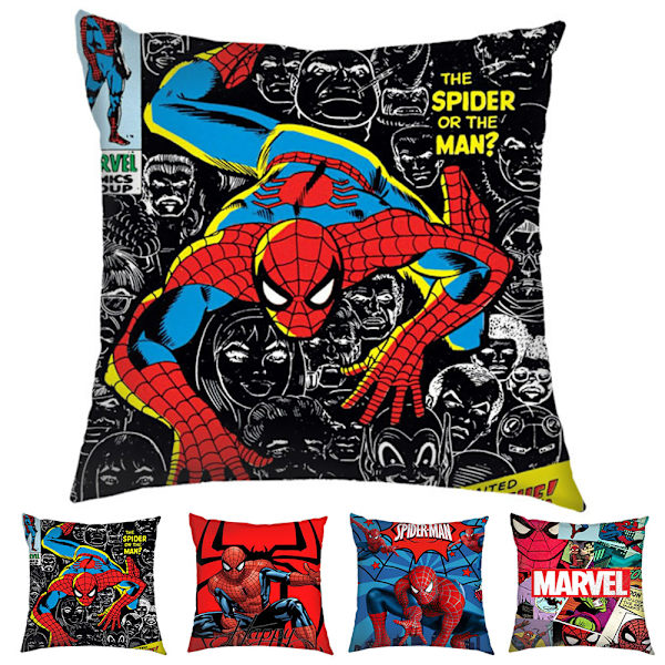 Marvel Avengers Spiderman 3D Putetrekk Dekorasjonspute Hjem Sofa Seng Dekor Gave 45*45CM #1 45*45cm