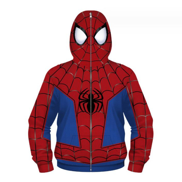 Marvel Spider-Man Zip Up Cosplay Barn Hoodie Sweatshirt Jacka B L