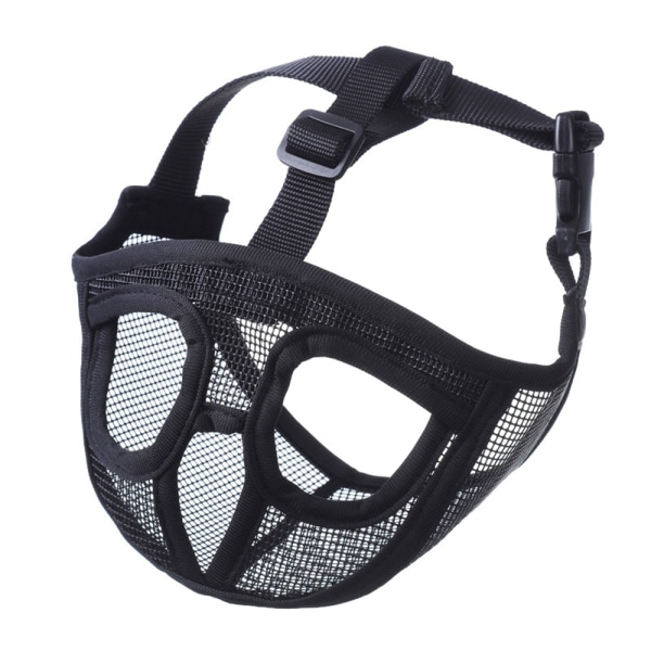 Snout Dog Nosparti, Andningsbar Mesh, Plat Nosparti, Bulldog Mask, Munskydd Black M
