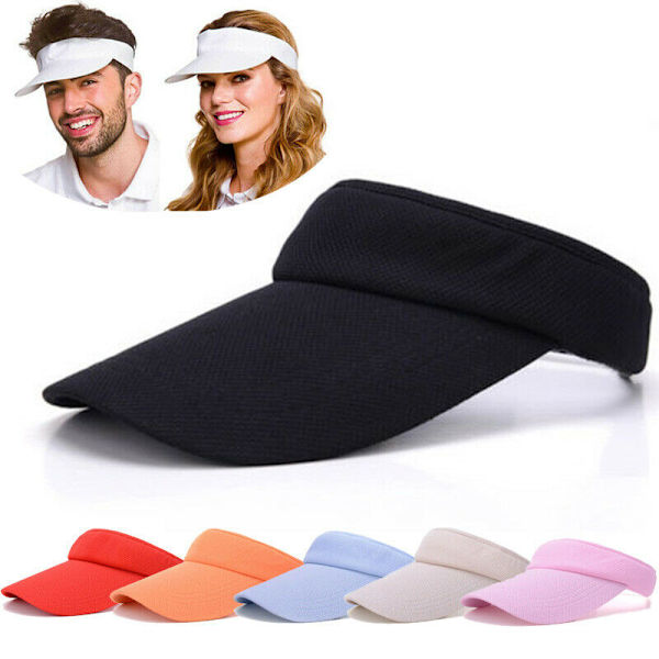 Solskyddsmössa för Herrar och Damer, Justerbar, Utomhus Sportmössa, Huvudband black