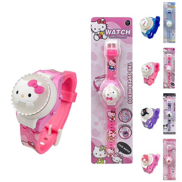 Barnklocka Sport Digitala Klockor 3D Söta Cartoon Ljus Utomhus Armbandsur Barnleksak Present Cinnamoroll