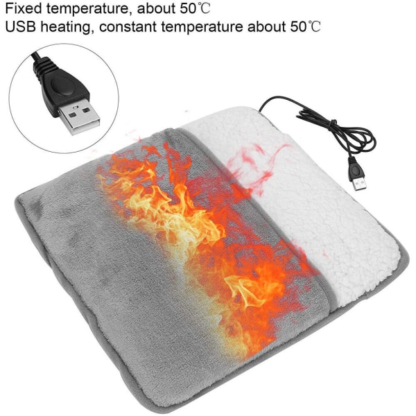 Elektriska uppvärmda fotvärmare för män Dam Fluffy Winter USB