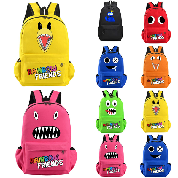 Rainbow Friends Ryggsäckar Barn Skolväska ryggsäck med stor kapacitet red