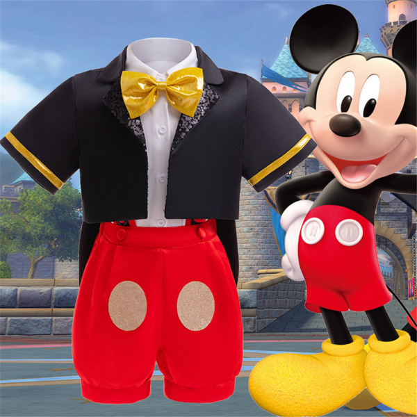 Mickey Juldräkter Barnföreställning Klä upp sig 3-delars Set 110cm