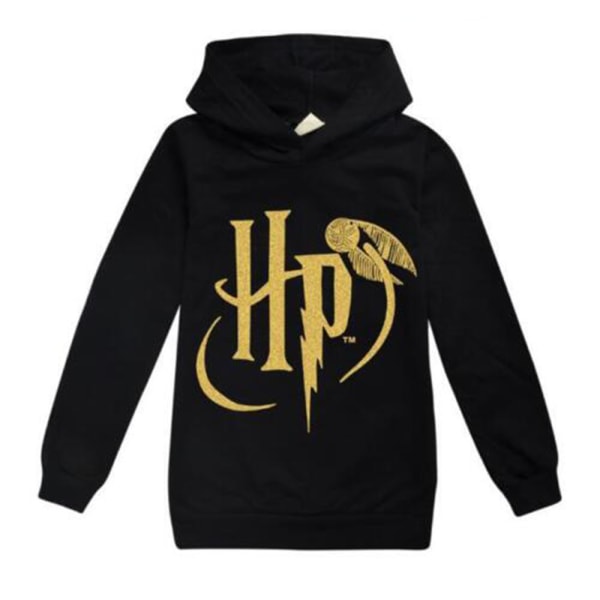 Barn Harry Potter Print Casual Hoodie Sweatshirt Toppar Jumper black 160cm