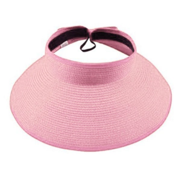Kvinnors Rullbar Bred Bågehatt Keps Vikbar Justerbar Solskydd pink