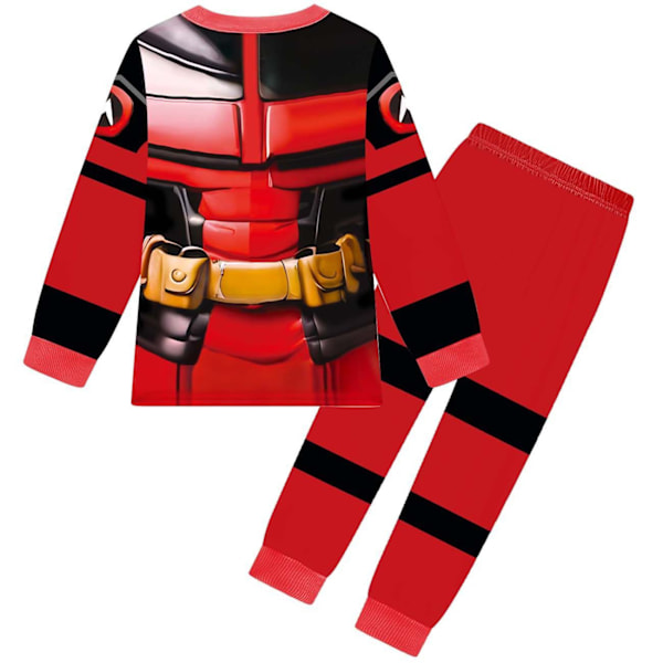 Flickor Pojkar Deadpool Wolverine Pyjamas Barn Nattkläder Loungewear Pyjamas Set Cosplay 120cm