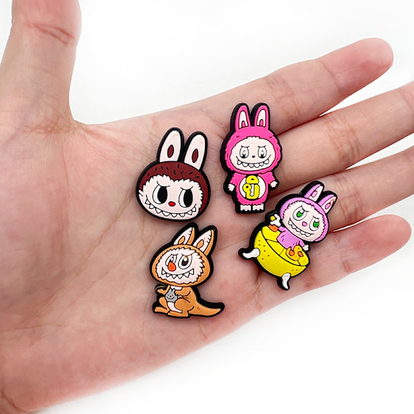 18 stk. Labubu Sko Charms Bundle Sæt Dekorationstilbehør til CrocsClogs 18PCS