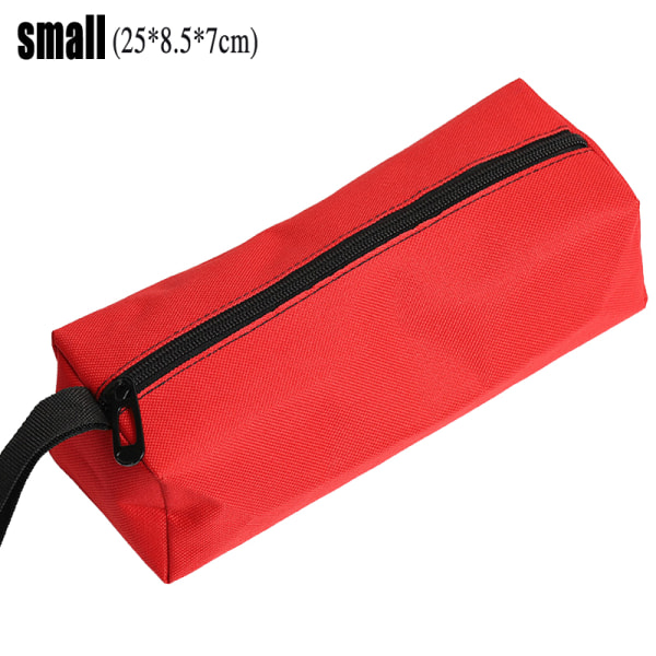 Bärbar förvaringsväska Nyckel Dragkedja Pocket Organizer Case Red S