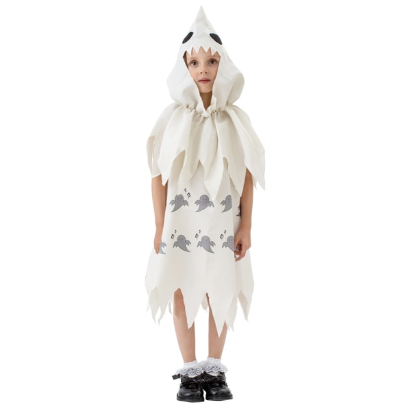 Barn Spöke Kostymklänning Cosplay Kostym Halloween Karneval white XL