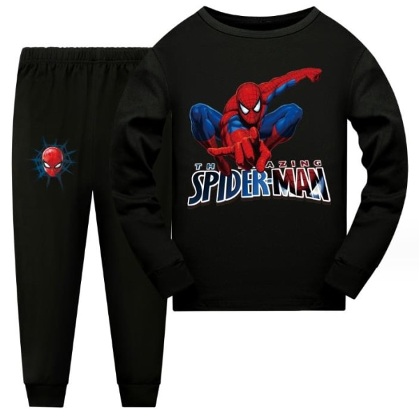 Spider-Man Pyjamas Set Barn långärmade byxor Set Sovkläder black 160cm