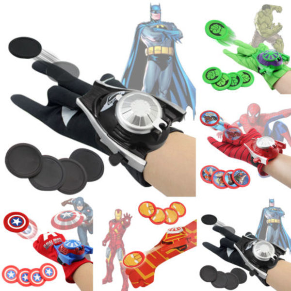 PVC Kids Super Hero Batman Spiderman Launcher Glove Boy Toy Spider man