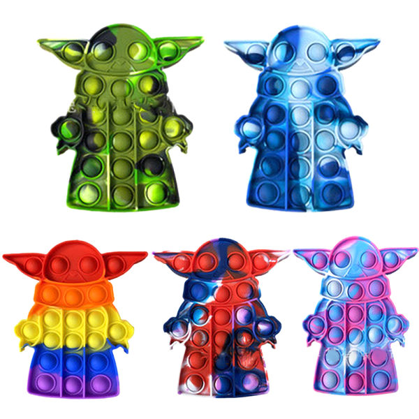Baby Yoda Star Wars Pop It Fidget Toy Sensory Toy Kid Game Gift Rainbow